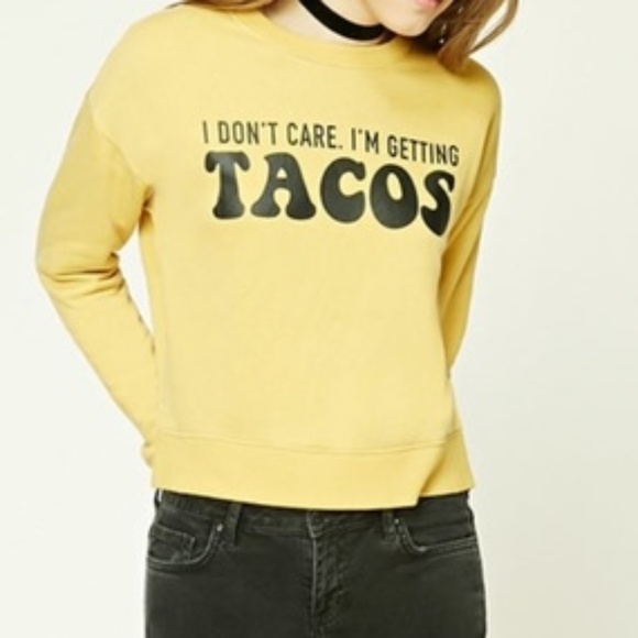 Forever 21 Sweaters - Forever 21 Tacos Graphic Sweatshirt
